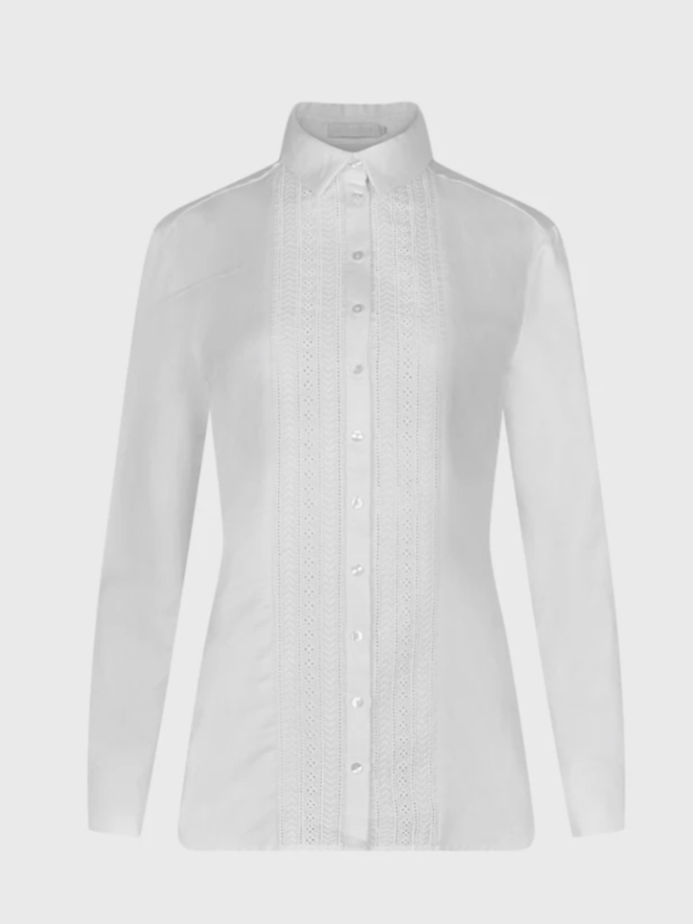 Anne Fontaine SALOME White Linen Blend Shirt NWT Size 46 US 14 P25F019